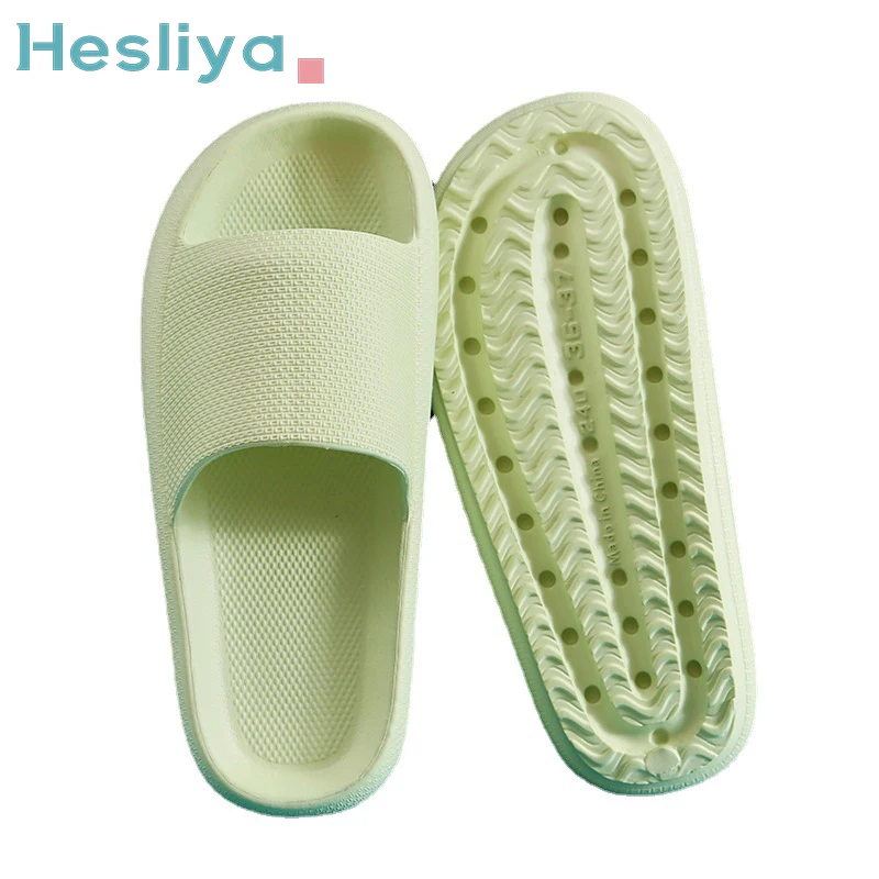 Home Slippers Thick Platform Slides Women Indoor Bathroom Anti-slip Shoes  Ladies Men Flip Flops 2022 Beach Sandals Dropshipping