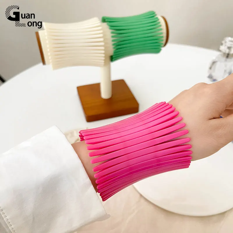 Женские винтажные браслеты с большими длинными бусинами широкий браслет в