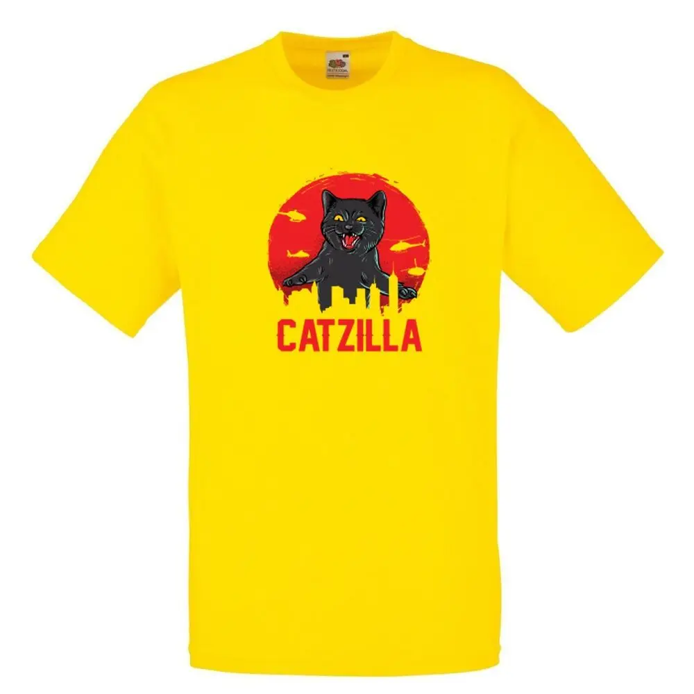 Новинка летние топы унисекс с коротким рукавом CatZilla Pet футболка изображением