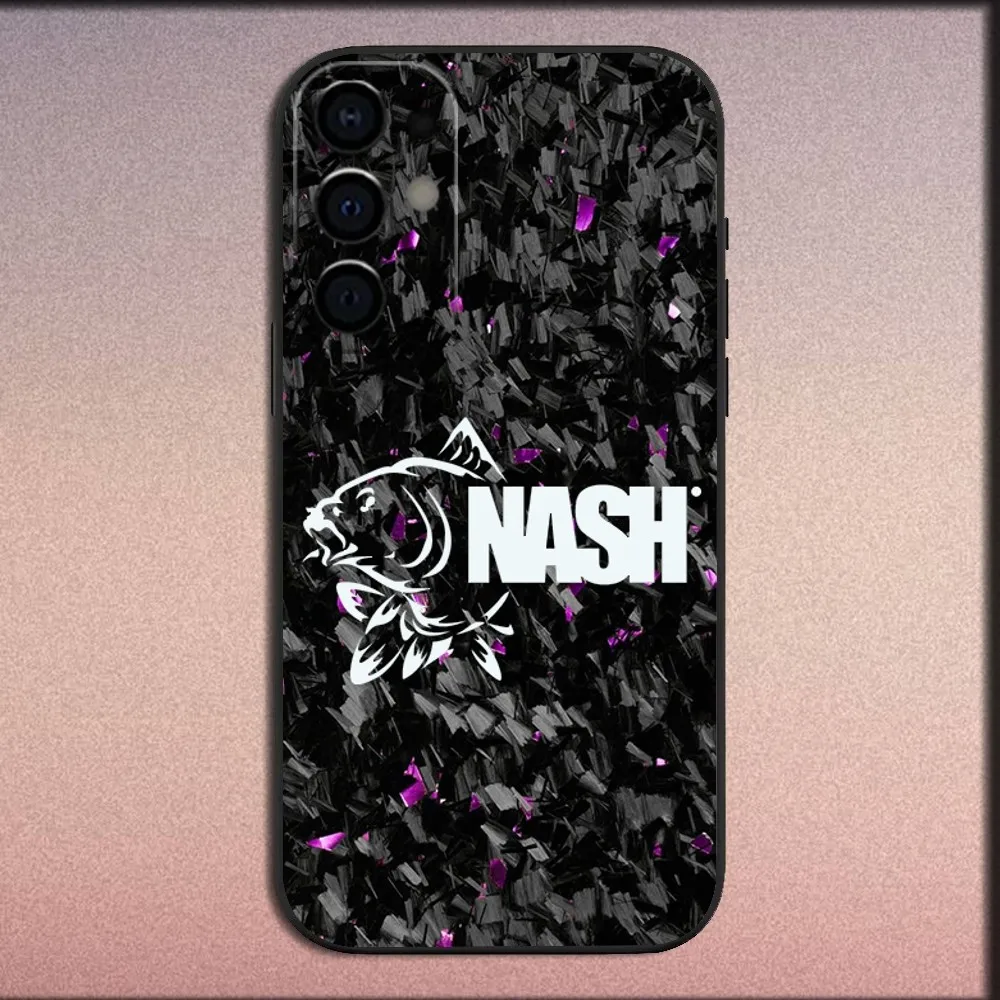 Carbon Fiber Pattern N-Nash Phone Case For Samsung S25 S24 S21 S22 S23 S30 Ultra S20 Plus Fe Lite Note 10 9 5G Black Soft Cover