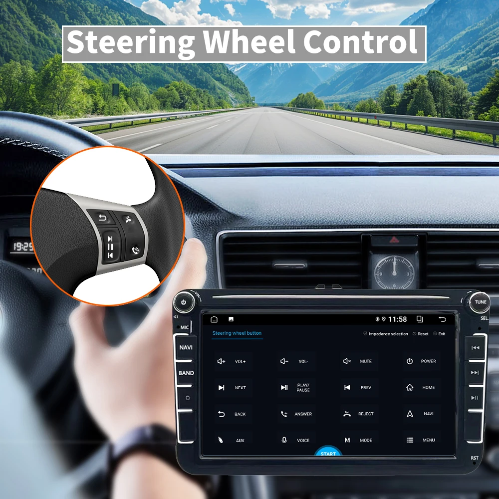 łbasa samomagneto dla volkswagena VW Polo 6R odtwarzacz multimedialny z ekranem czujnika kompatybilny Golf Plus Caddy New B...