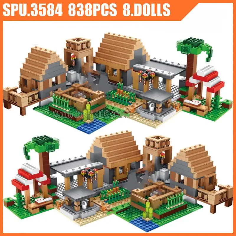 838 шт. детский конструктор деревенский рынок |