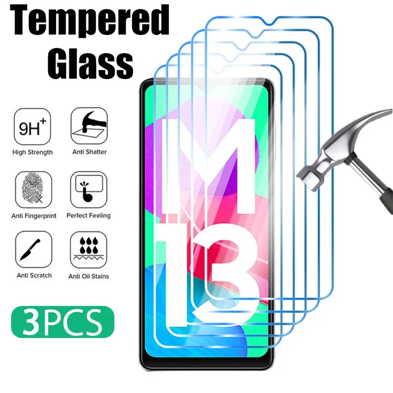 

3 шт. закаленное стекло для Samsung A33 A34 A14 A22 A12 A51 A70 A54 A50 A52S S22, Защита экрана для Samsung S20 S21 FE A13 A73 A53