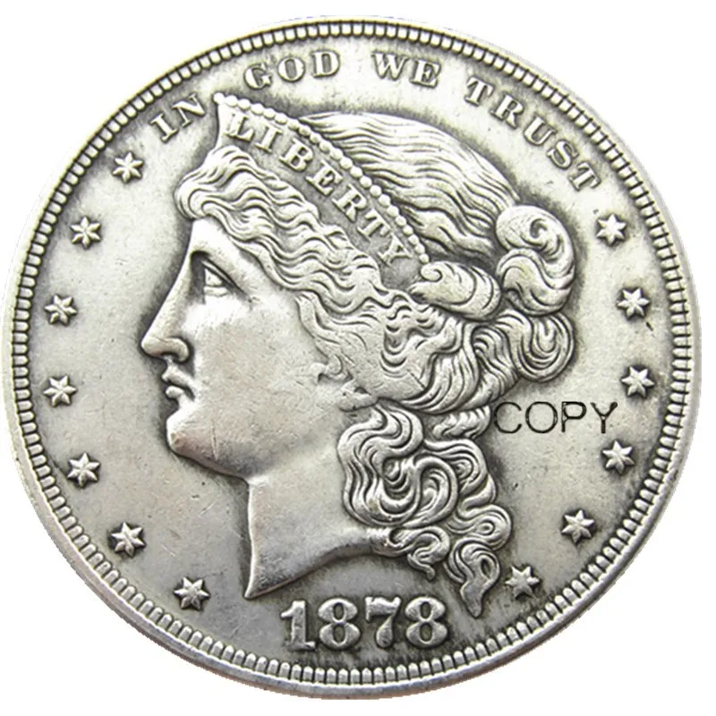 

США 1878 $ свободный доллар шаблон Посеребренная КОПИЯ монета