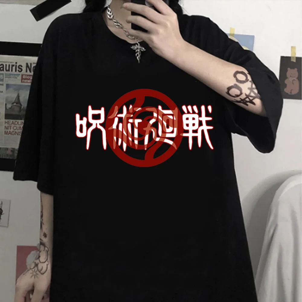 

Japanese Anime Jujutsu Kaisen Print Summer T-Shirt Short Sleeve Cosplay Manga Shirt