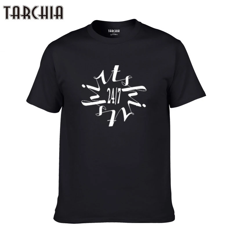 Мужская футболка с коротким рукавом TARCHIA повседневная хлопковая Футболка