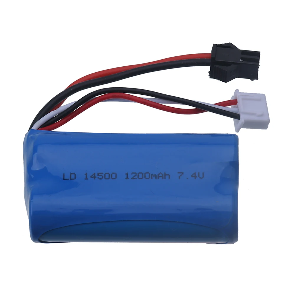

14500 7.4V Battery for Electric Toys water bullet gun toys accessory 7.4V 2s 1200mAh Li-ion battery for Vehicles RC toy