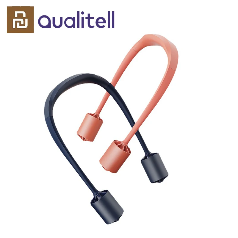 

Qualitell Hanging Neck Fan Portable Cooling Fan USB Leafless 360 Degree Neckband Fan Rechargeable Cooling Neckband Fans