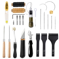lmdz professional leather craft tools leather sewing kit hand stitching punch carving tools and leather sewing supplies