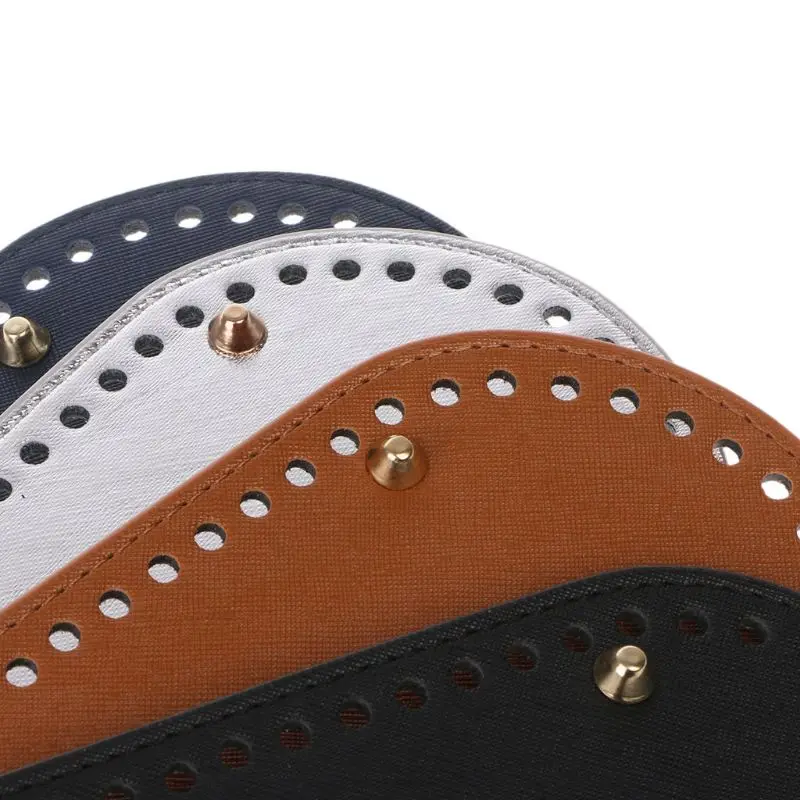 5Sizes PU Leather Handmade Bag Bottom For Diy Women Purse  Handbag Knitting Bags Wear-Resistant Accessories Parts 8Color