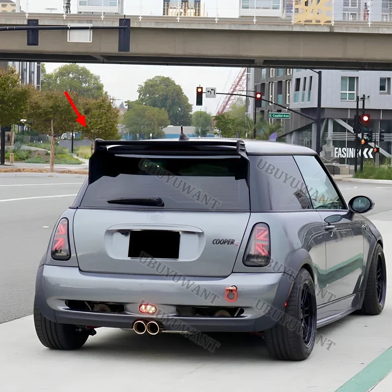 Фото Для R56 R56S R53 JCW Mini Cooper Ver.2.11/2.12 2007-2013: карбоновый спойлер-антикрыло на крышку багажника/крышу №4