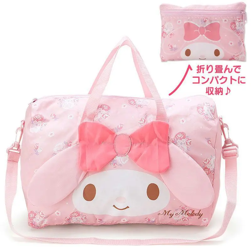 

Sanrio плюшевая Kuromi My Melody Cinnamoroll Pompompurin мультяшная Складная ручная сумка через плечо для путешествий женская сумка для подарка