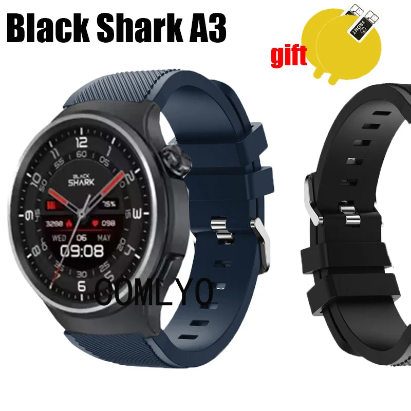 Для умных часов Black Shark A3 силиконовый мягкий ремешок браслет защитная пленка для