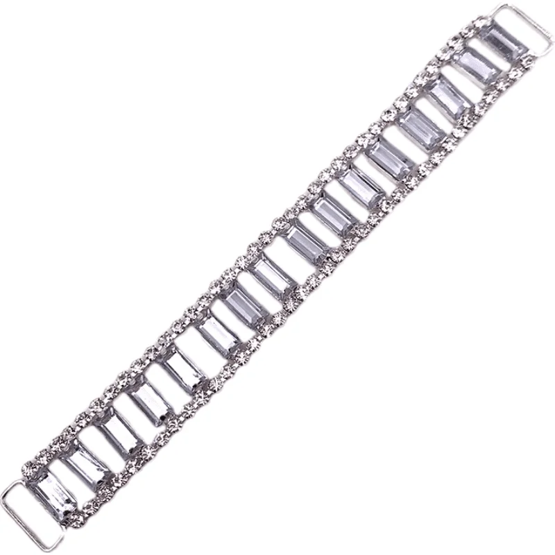 

143mm Rhinestone Brass Buckle for DIY Bikini Chain Bra Connector Decoration Ring Handmade Sewing Costura Accessories 10pcs