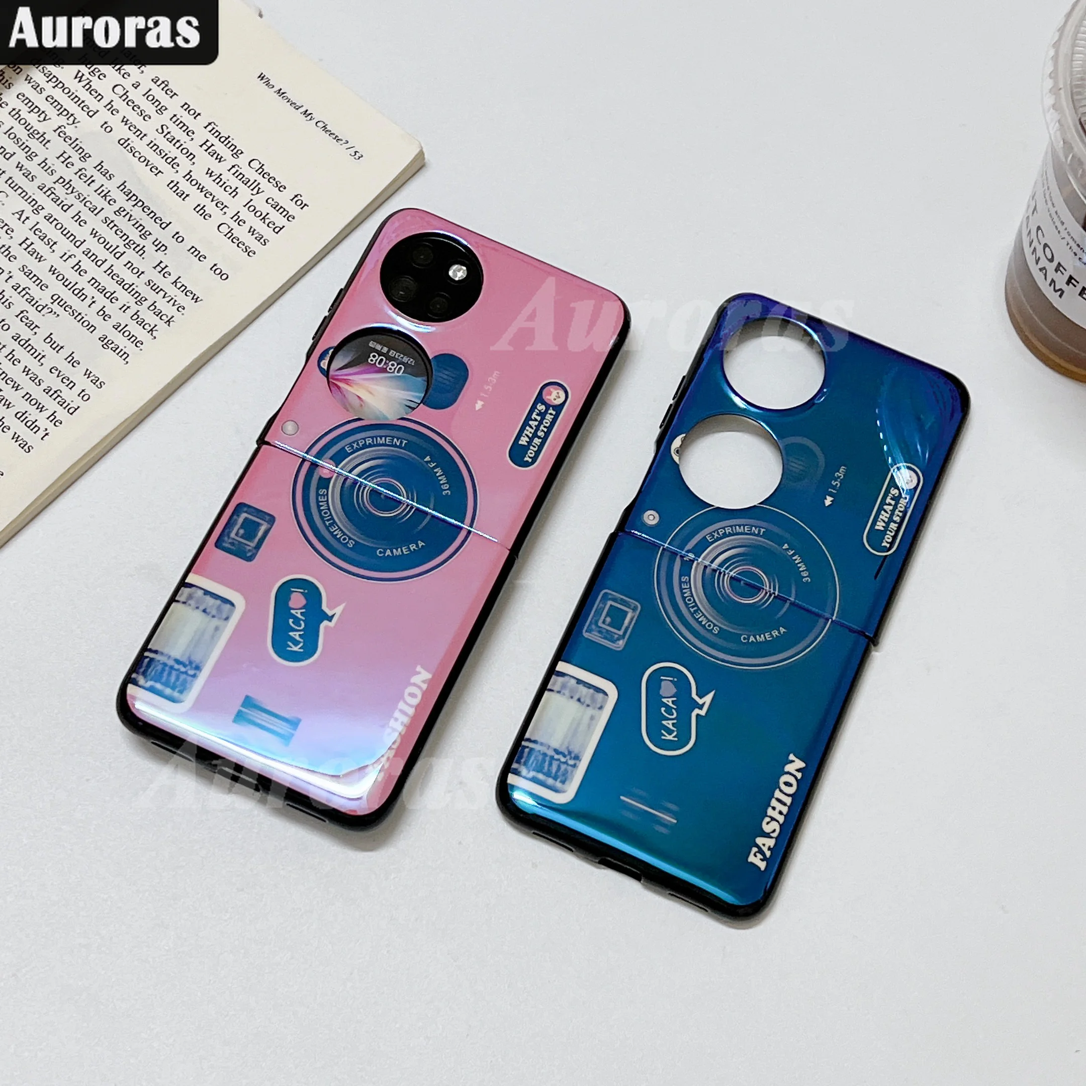 

Чехол Auroras для Huawei P50 Карманный мультяшный Ударопрочный силиконовый чехол для камеры в уличном стиле Blu-Ray для Huawei P50 Карманный чехол