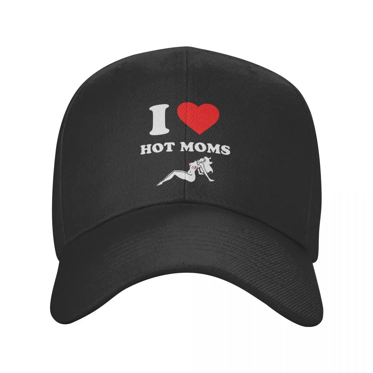 

New I Love Hot Mom Baeball Cap Women Men Adjutable Dad Hat Outdoor