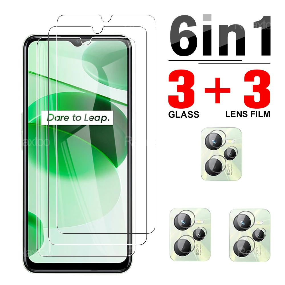 

6in1 Camera Protective Glass For Oppo Realme C35 6.6'' RMX3511 HD Clear Screen Tempered Glass Realmy C 35 35C RealmiC35 Film