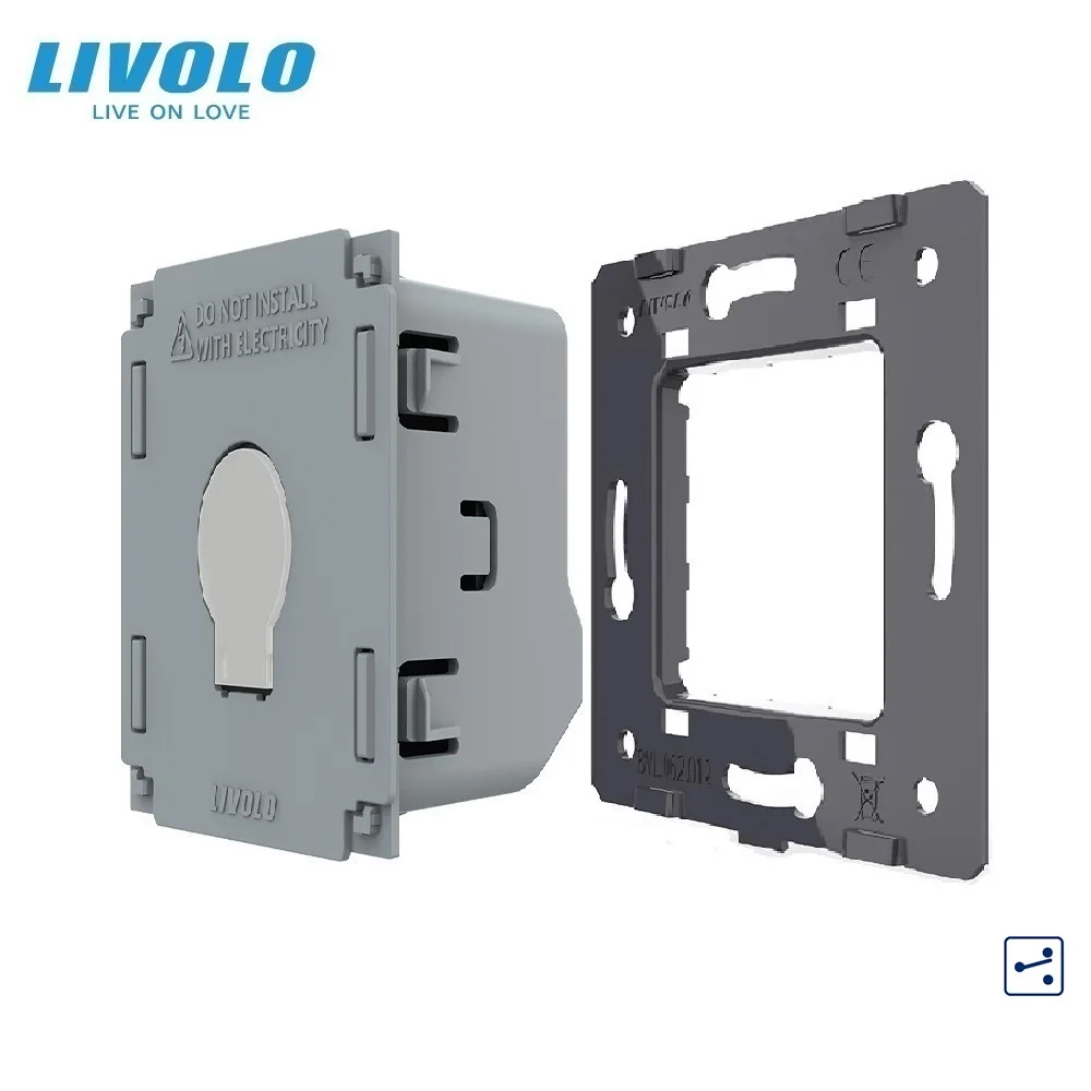 

Livolo EU Standard Smart Switch Base Board,1 Gang 2 Way Control, AC 220~250V,Wall Light Touch Screen Switch Without Glass Panel,