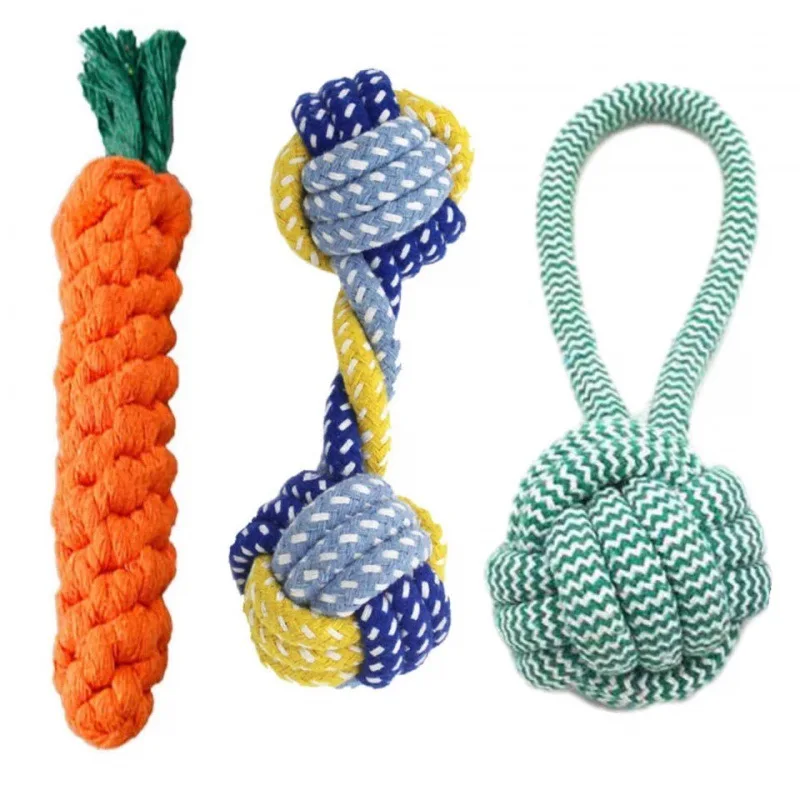 CoolPet 8 Piece Set Bite Resistant Cotton Rope For Large Small Teething Pets All Puppy Breeds 100% Cotton Healthy Cotton