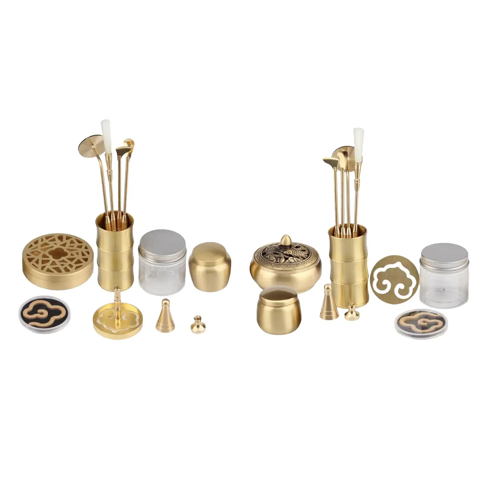 

Brass Making Kit Tools Set 12Pcs Making Kit Press Powder for Home Fragrance