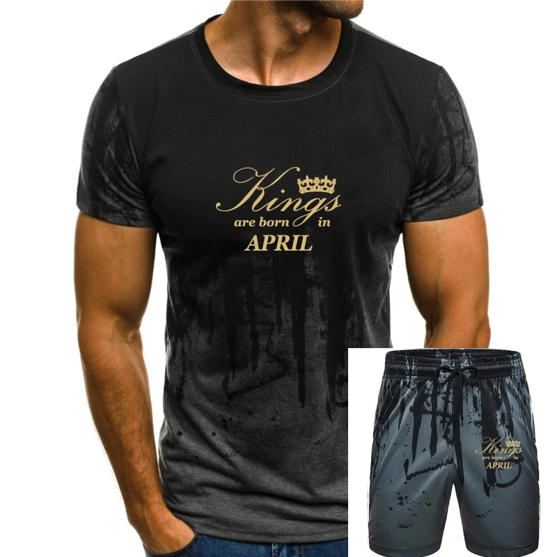 

Kings Are Born In April T-Shirt Geburtstag Anniversary Geschenk Gr.2018 Latest T Shirt Fashion Printed Men Cotton 3D T-Shirts