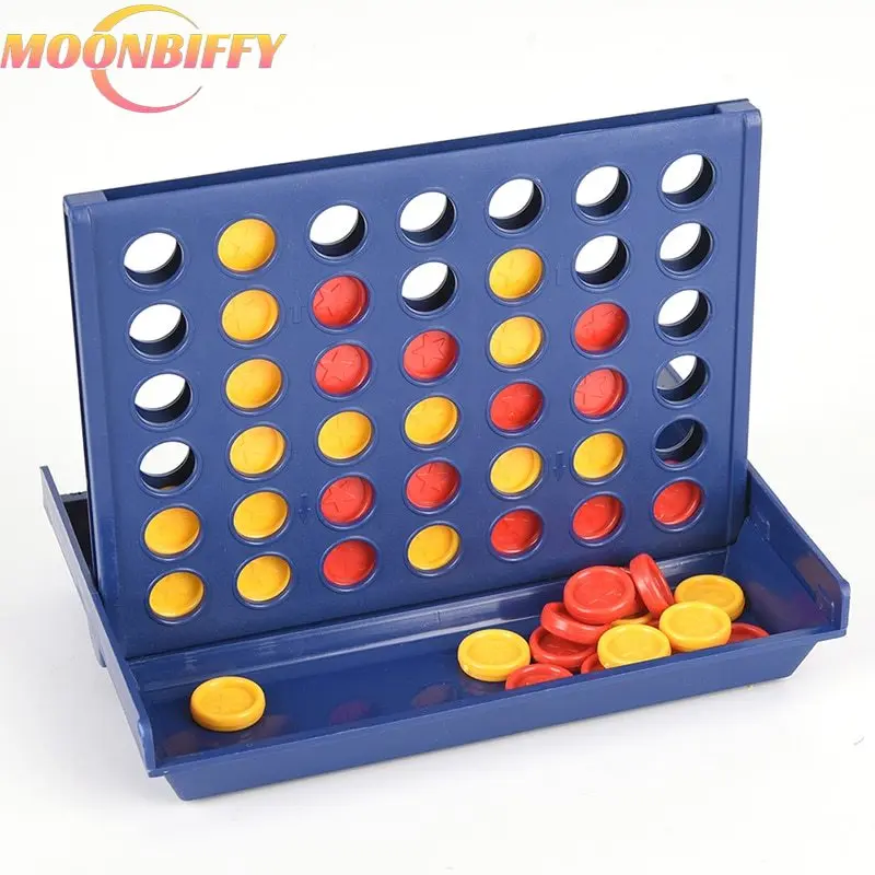 

Connect 4 In A Line Board Game Children's Educational Toys Foldable Kids Children Line Up Row Board Puzzle Toys