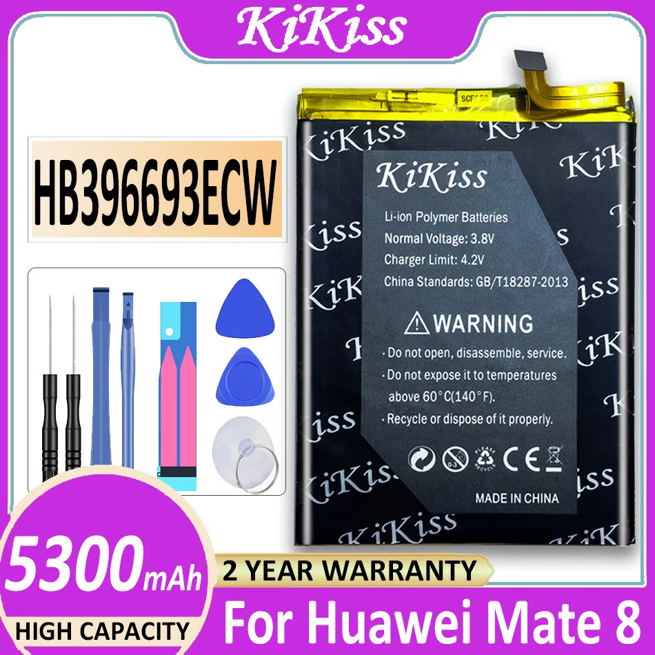 

5300mAh HB396693ECW Battery for Huawei Mate 8 NXT-AL10 NXT-TL00 NXT-CL00 NXT-DL00 Mate8 NXT-L09 NXT-L29 Batteria + Free Tools