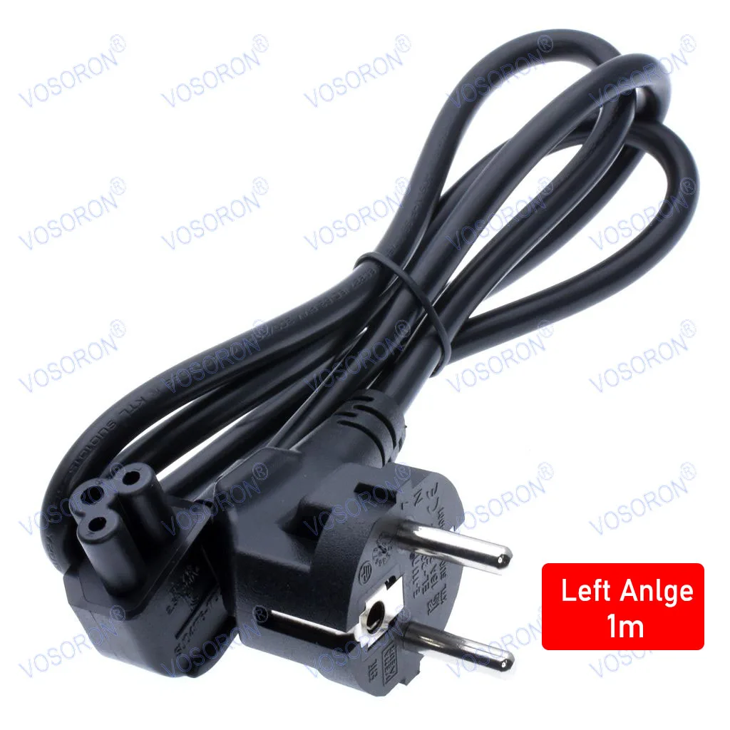 

VOSORON Угловой сетевой шнур CEE77A-C5-30/075 черный 0.3 м