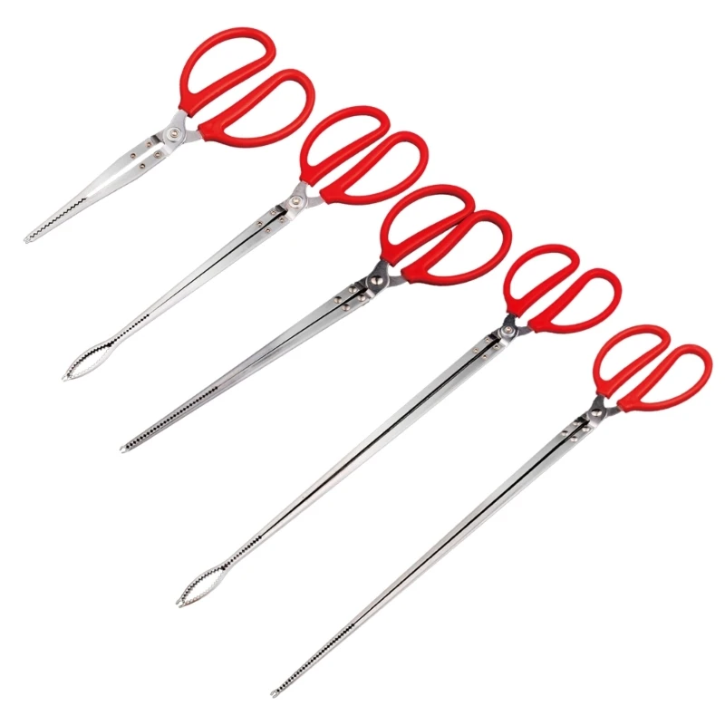 

Stainless Steel Seafood Hand Tool Reusable Long Handle Tongs Lobsters Clip