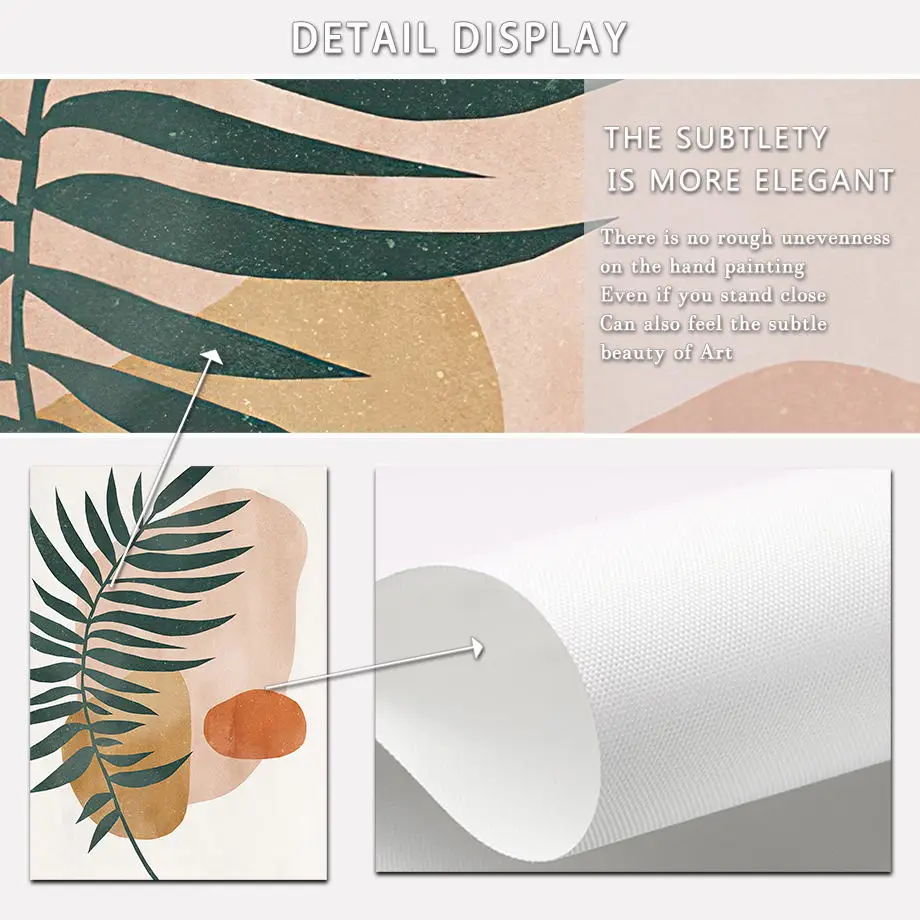 Скандинавский постер с листьями вазой солнцем каньонами геометрический