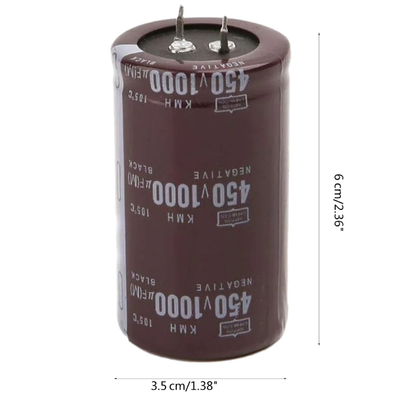 Высокочастотный электролитический конденсатор 450 В 1000 мкФ объемом 35x60 мм для