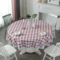 round tablecloth plastic pvc soft geometric embossing dinning living room waterproof oilcloth table cloth cover mat home decor