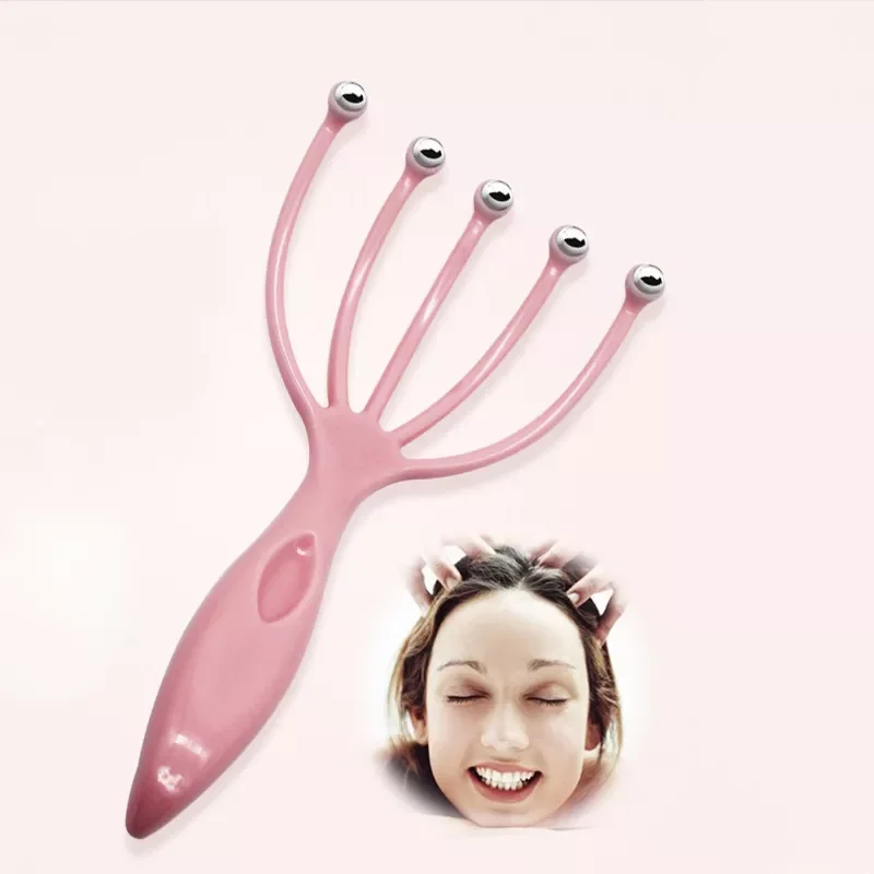 

Five Finger Head Massager Steel Ball Head Massage Relaxation Massager Hair Held Scalp Neck Stress Relief Reduce Stress