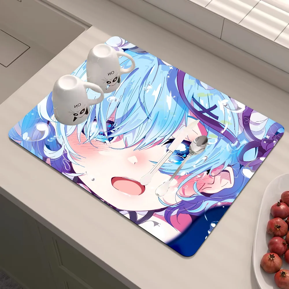 Современный Текстурированный Коврик Для Кофе Rem Re Zero Кухонный Впитывающий
