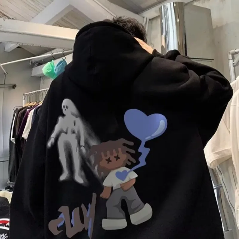 2024 новые мужские японские свитера в стиле Харадзюку аниме большие с широкими