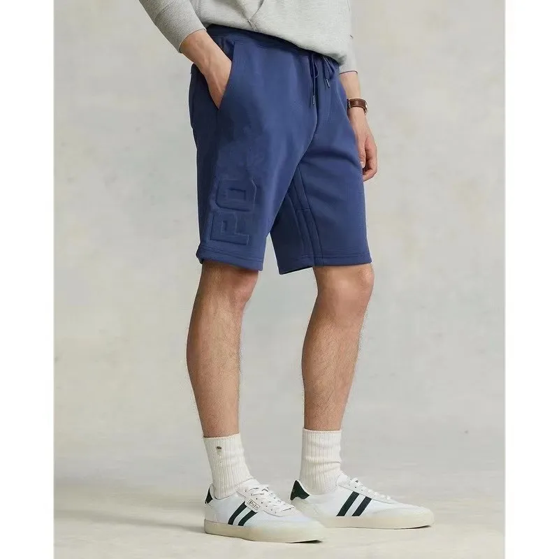 

The spring and autumn period and the draw string stereo embossed double-sided knitting leisure cotton shorts five minutes of pan
