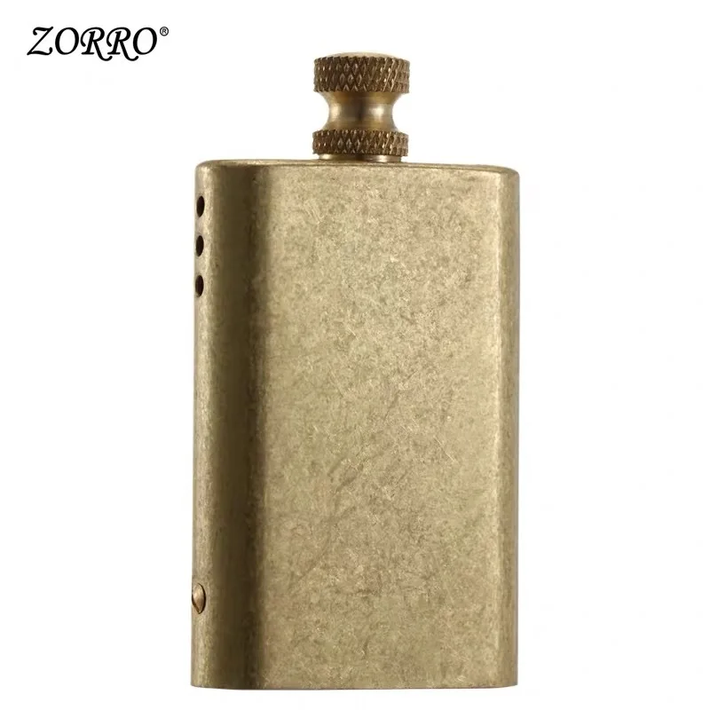 

Новинка оригинальный Zorro из чистой меди в стиле ретро керосиновая Зажигалка для сигарет зажигание пожар мужской инструмент для курения под...