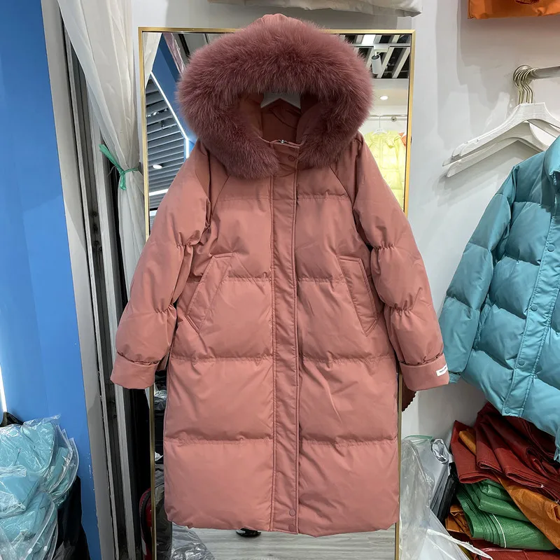 New Women Down Jacket Casual Style Autumn Winter Long Coats And Parkas Female Outwear
