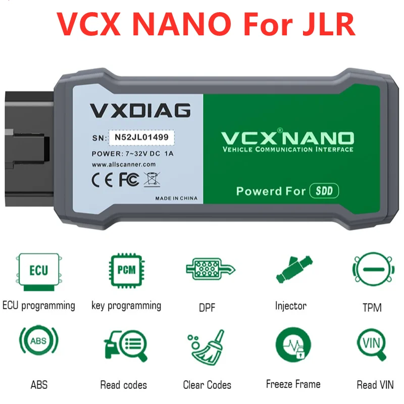 V164 VXDIAG VCX NANO для Land Rover и Jaguar с программным обеспечением JLR SDD Версия USB/WIFI лучшее качество