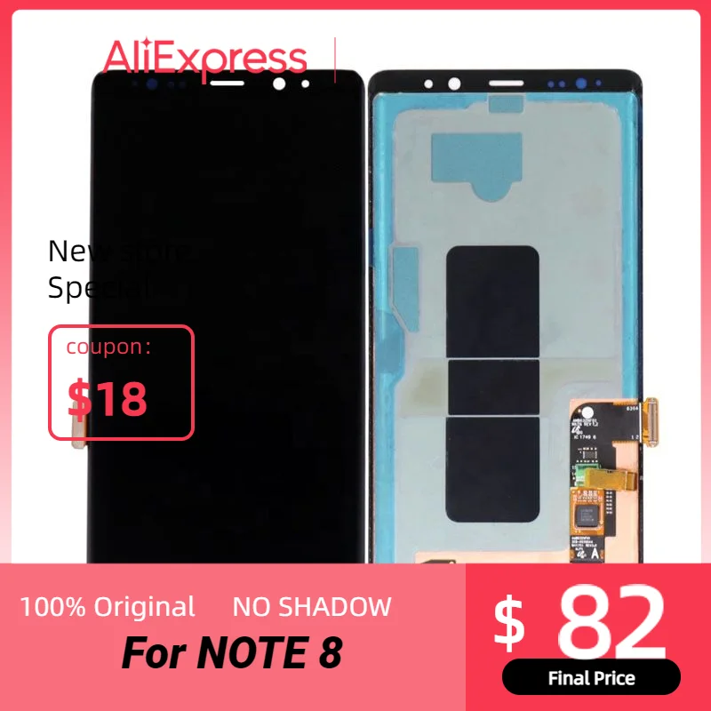 

Mobile Phone Lcds Pesos Display Touch Digitizer Frame Replacement for Samsung Galaxy Front And Rear Screen For Note 8