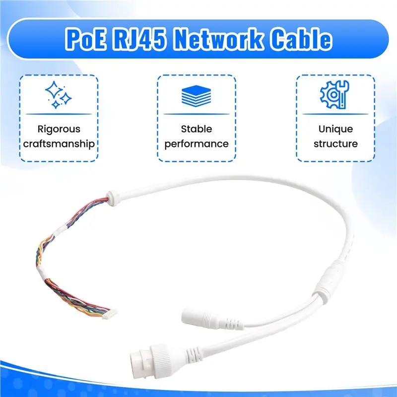 Фото Кабель Ethernet LAN, 10-контактный, 10-жильный, с поддержкой PoE, RJ45, для IP-камер Hikvision, высокоскоростная передача данных - PZZW №2