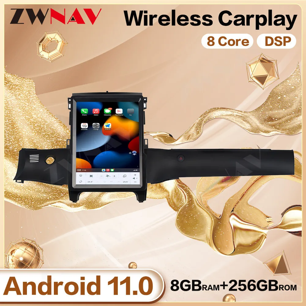 Мультимедийный плеер на Android с экраном 256 ГГц Тесла для Ford Ranger 2015 2016 2017 2018 2019 2020