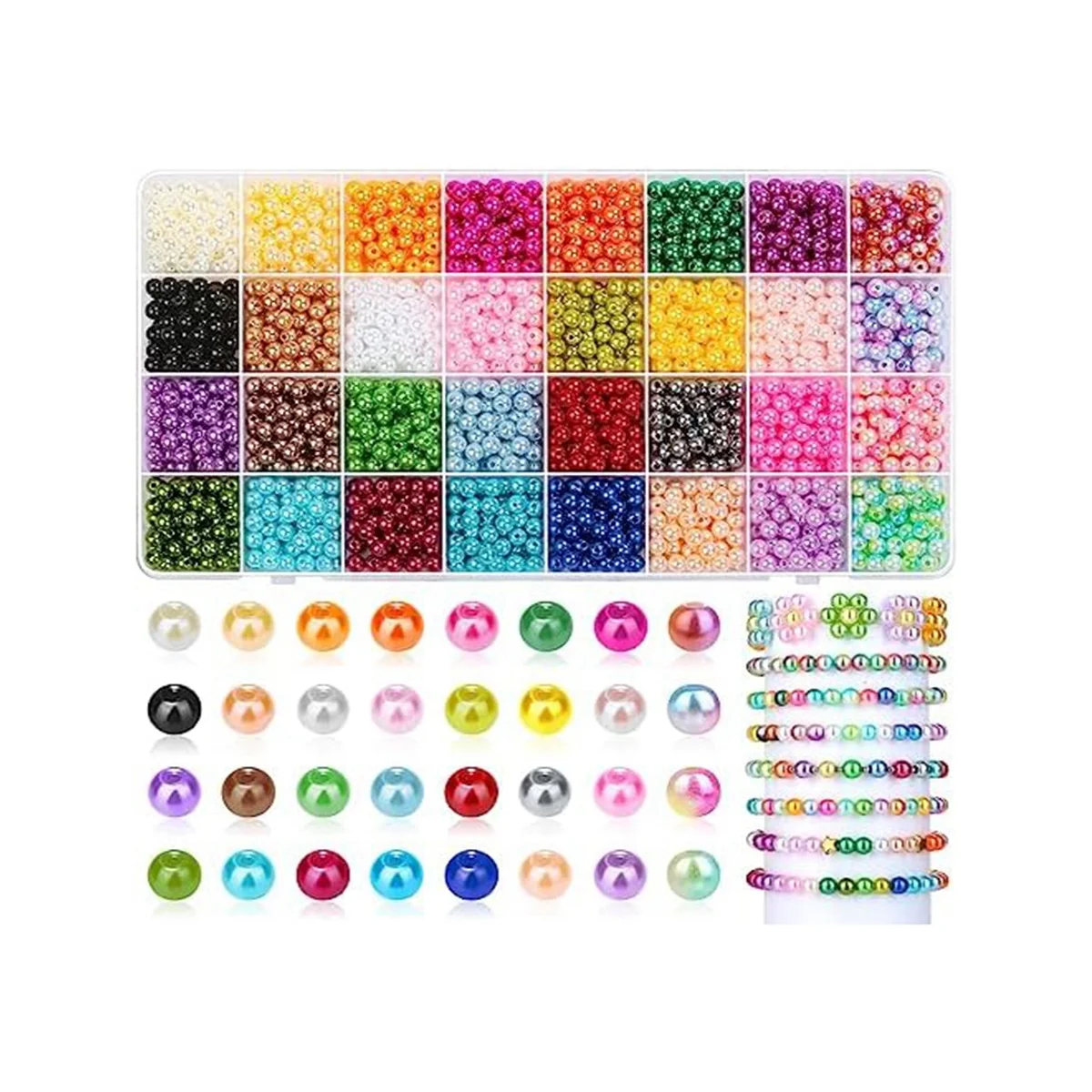 

Жемчужные бусины для изготовления ювелирных изделий, 32 цвета, круглые жемчужины, 1920 шт., 6 мм, небольшие цветные бусины ручной работы