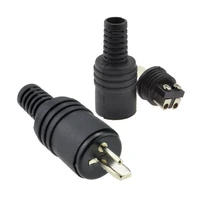 2pcs 2 pin black din plug speaker and hifi connector screw terminals connector power signal plug adapters