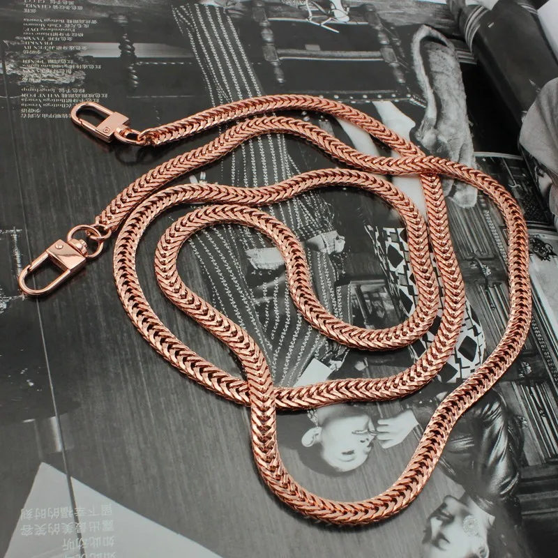 10pcs 7mm High Grade Width bag strap Snake chain purse handle purse metal strap replaced handbag strap bag parts