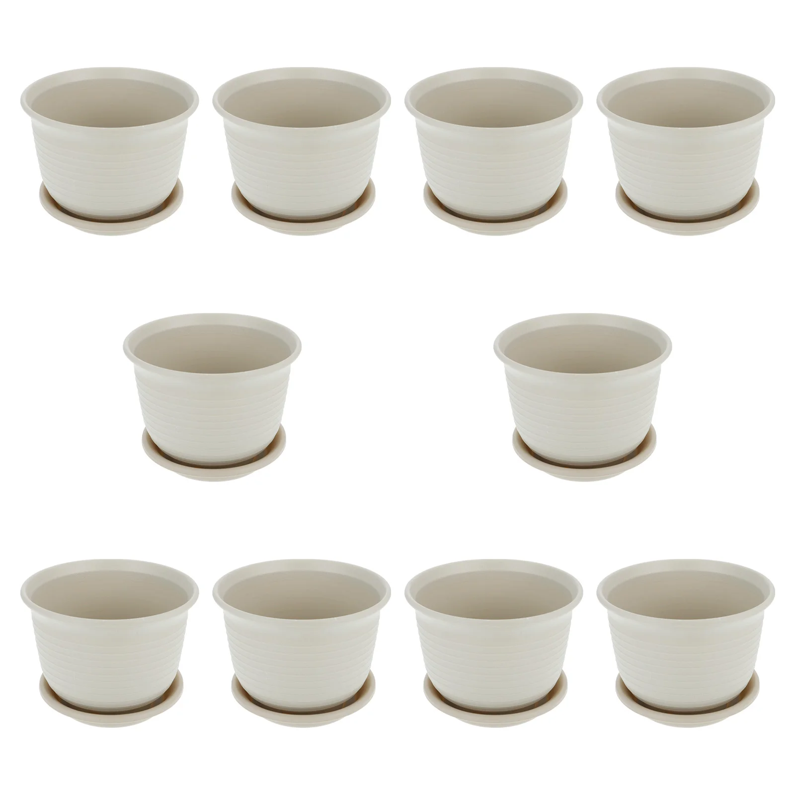

10 Sets of Plastic Flowerpot Succulent Plant Holder Creative Plant Container
