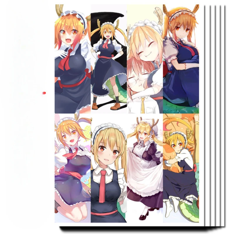 8 шт. Kobayashi Thor Kanna Elma популярные аниме двумерные периферийные ПВХ полупрозрачные