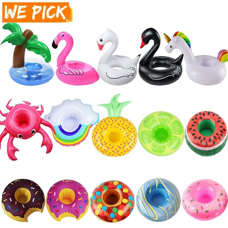 

1/15pcs Not repeating Mini fanny Inflatable Red Flamingo Floating Drink Cup Holder Swimming Pool Bathing Beach Party Toy Boia
