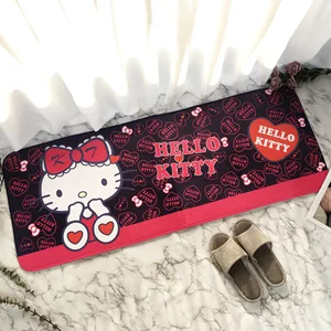 45x120cm holle kitty floor mat fare velvet memory cotton childrens cartoon carpet absorbent footmat bathroom non slip carpet free global shipping