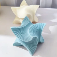 swing skirt spiral candle silicone mold gypsum form carving art aromatherapy plaster home decoration mold wedding gift handmade